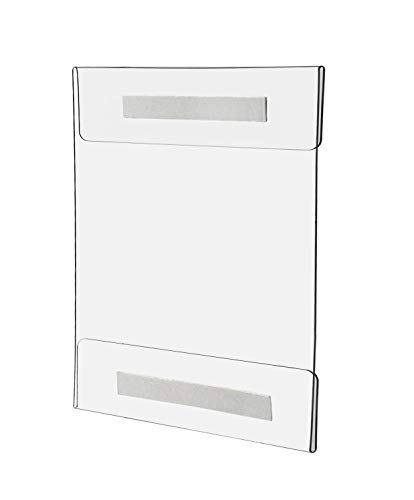 TWING Premium Acrylic Wall Mount Display Sign Holder with ADHESIVE Ad Frame 8.5x11 inches 6PC PACK