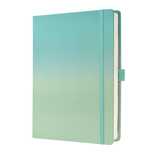SIGEL JB102 Jolie Taccuino, Gradient Sea, puntinato (lineatura dot), 120 g/m², 17 x 22 cm, copertina rigida, 200 pagine, turchese, verde menta SIGEL JB102 Jolie Taccuino, Gradient Sea, puntinato (lineatura dot), 120 g/m², 17 x 22 cm, copertina rigida, 200 pagine, turchese, verde menta