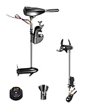 DIFU 80 LBS Moteur electrique bateau 12 V Moteur électrique hors-bord Moteur bateau électrique gonflable avec poignée rétractable + Indicateur de batterie