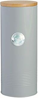 Typhoon Living Pasta Storage Canister with Bamboo Lid, Grey, 2.5 Litre