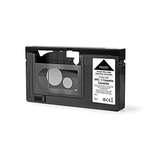 Nedis Convertitore VHS - Conversione: da VHS-C a VHS - Plug and Play - Nero