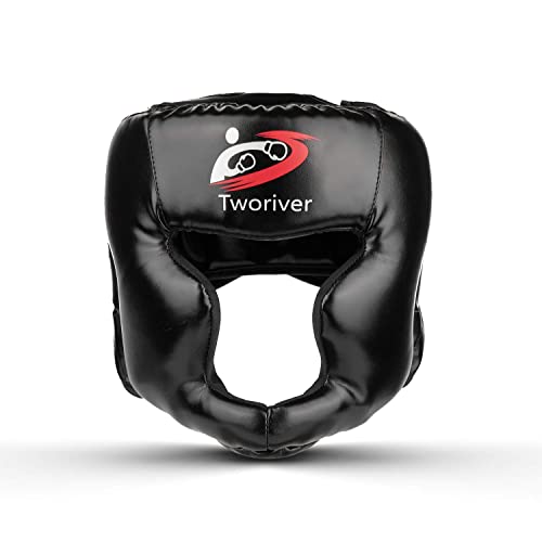 SANJOIN Boxing Headgear, Synthetic Leather MMA Headgear, UFC Fighting Sparring Headgear - Thumbnail 4