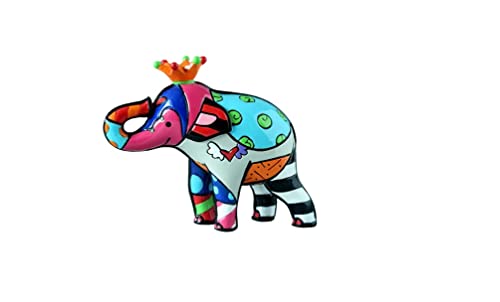 Romero Britto Giftcraft Mini Elephant Figurine, Ceramic, Multicoloured, One Size