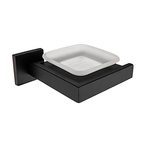 Soporte para cepillo de dientes negro y accesorios para baños pequeños 2