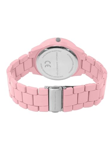 Image of French Connection Hue Pink Round Dial Womens Analogue Watch FCS04P