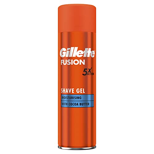 Gillette Fusion5 Ultra Moisturising Shaving Gel for Men, 200 ml, Soothes & Protects Sensitive Skin Leaving It Clean & Comfortable