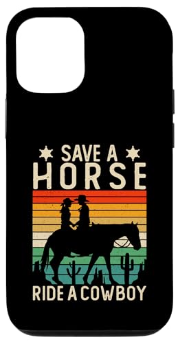 Save A Horse Ride a Cowboy Funny Horse Riding Adult Joke �X�}�z�P�[�X iPhone 12/12 Pro �p