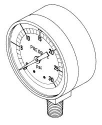 Pressure Gauge for Pelton & Crane (PCG039) PCG039