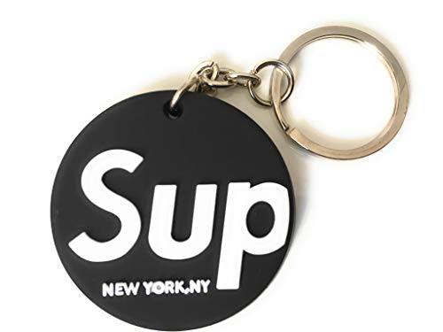 Preisvergleich Produktbild Various Supreme Schlüsselanhänger Luxus Keychain Schwarz rund
