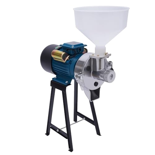 Image of PLYLAY 2200W Electric Grain Mill Grain Grinder Dry & Wet Grinding Machine Grinder for Wheat Rice Corn Soybeans Feed, Aluminum Alloy, Adjustable Coarseness, 10L Grinding Basket, 20240307