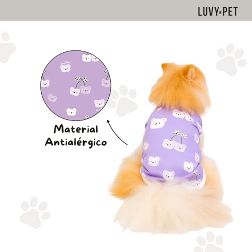LUVY PET, Roupa Pet Soft Bouclê Peluciado Ursos Lilás Tamanho:G