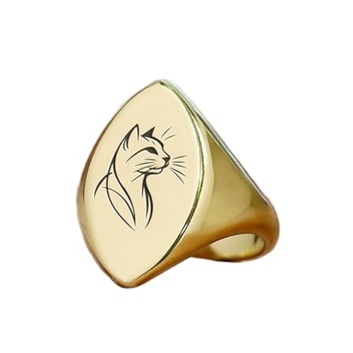 Bague chat marquise, le bijou cadeau vintage idéal en argent doré