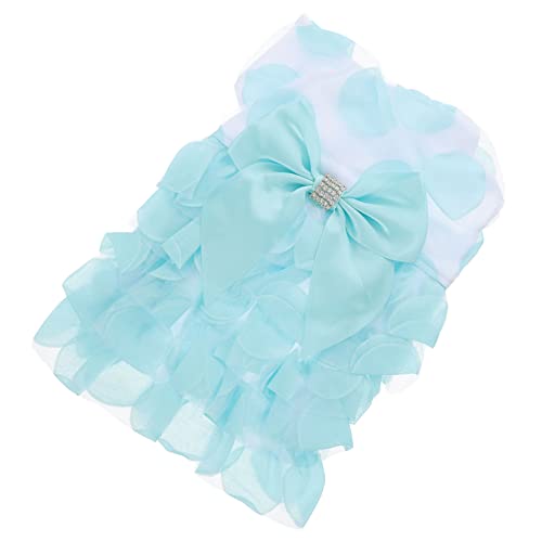 BUGUUYO 犬のサスペンダースカート 犬服 大型犬用の犬の衣装 ドレス かわいい ペットアパレルの衣装 愛犬用スカート 子犬 チュチュ 犬用の衣装 犬ペットアパレル Blue