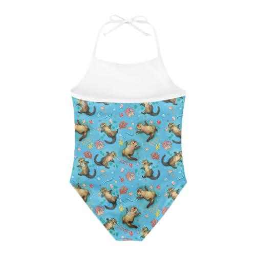 Cute Animal Girls One-Piece Swimsuits Beach Swimwear Bathing Suit for 3-10 Years2