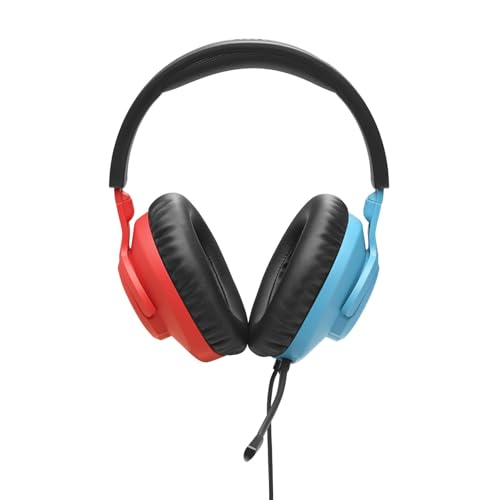 Quantum 100N, Cuffie da Gaming Over-Ear con Filo, Microfono Rimovibile, QuantumSOUND Signature e Memory Foam, Compatibilità Multi-Platform e Windows Sonic Spatial Sound, Blu e Rosso - Cuffia gaming - Immagine 4