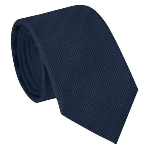 Luckyvestir Boys Tie, Boys Navy Blue Ties for Boys, 2.36" Self Solid Color Kids Ties for Boys 10 12 14Years Cover
