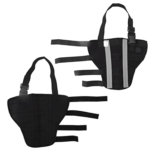 Alomejor Attelle de Jambe Arrière de Chien, Genouillères de Soutien Stables pour la Récupération, Enveloppe D'articulation de Jambe de Soutien pour Chiot, Protection de Arrière de Chien en Néoprène