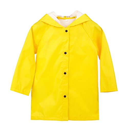 Kids Rain Jacket - Waterproof Boys Girls Raincoat Yellow Breathable Hooded Rain Coat for Girls Boys Toddler4