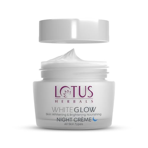Lotus Herbals Whiteglow Skin Whitening & Brightening Nourishing Night Face Cream | With Niacinamide | Repair Damage Skin | Light Weight | For Women And Men | All Skin Types | 40g