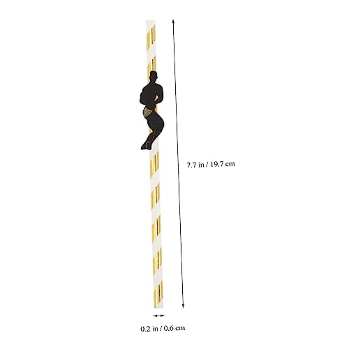 Ipetboom 24 pitillos desechables con rayas doradas miniatura 5