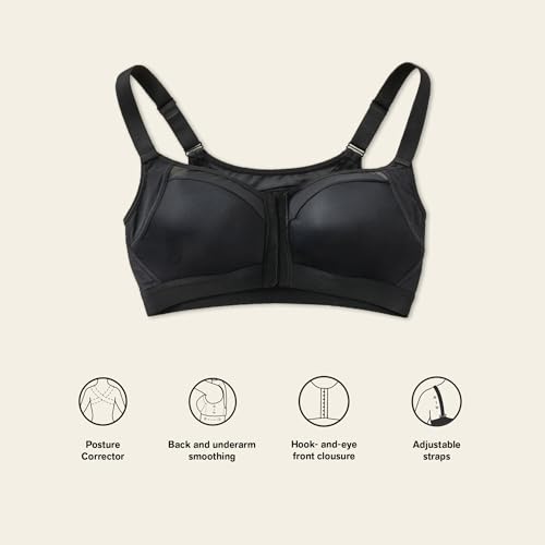 Image of Leonisa Multi-Benefit - Posture Corrector Bra, Wireless Front Closure Posture Bra with Contour Cups and Back Support
