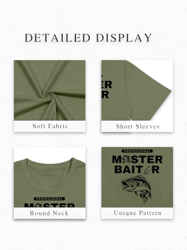 Funny Fishing Shirts for Men Fishing Gifts Humor Fish Graphic Tee Fisherman Gift Short Sleeve Tops4