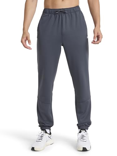 Reebok Men’s Velocity Pant, Standard Fit, 31” Inseam, Lightweight Stretch Air Weave Scuba Fabric, Ebony, Large - image 1