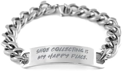 Best Shoe Collecting Gifts, Shoe Collecting is My Happy, Best Birthday Cuban Chain Bracelet Gifts For Friends From Friends, Unique shoes, Gift for shoe collector, Unique gift for shoe lover image 4