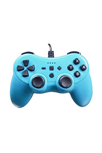 Subsonic - Manette Colorz avec câble ultra long de 3 mètres, vibration et gyroscope - Accessoire pour console Nintendo Switch - Bleu Néon