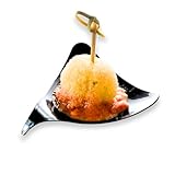 48ct Tiny 3' Black Serving Tray | Mini Appetizer Plates for Catering Supplies | Reusable 3 Inch Mini Plastic Plates | Tiny Serving Dish | Disposable Party and Bakery Supplies | CMJJ