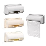 ChimimeDecor 3Pcs Trash Bag Dispenser, Wall Mount Trash Bag Holder, Plastic Grocery Bag Holder Large Opening Design Easy to Take Out for Kitchen Bathroom Toilet,5.9 x 2.36 x 2.9