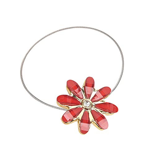 tyrrdtrd Embrasses de rideaux, boucle de rideau élégante aimantée, en métal, décoration pour la maison, rouge vif Cover