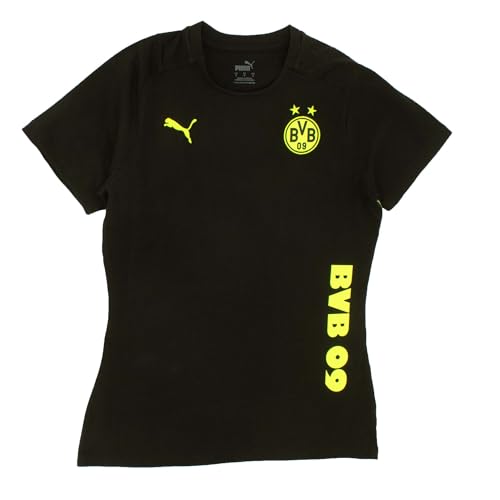 PUMA BVB Borussia Dortmund Damen Casuals T-Shirt Schwarz M