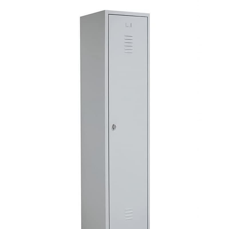 Mondo Viro Armadio spogliatoio in metallo a due ante con ripiano e appendiabiti 36 x h 180 cm (1 anta)