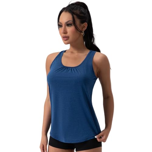 Haut de yoga ample anti-transpiration chemise sport élastique col V