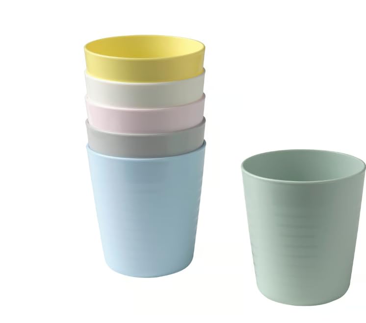 Transparent KALAS Mug, Mixed Colors Pack of (Multi, 6)