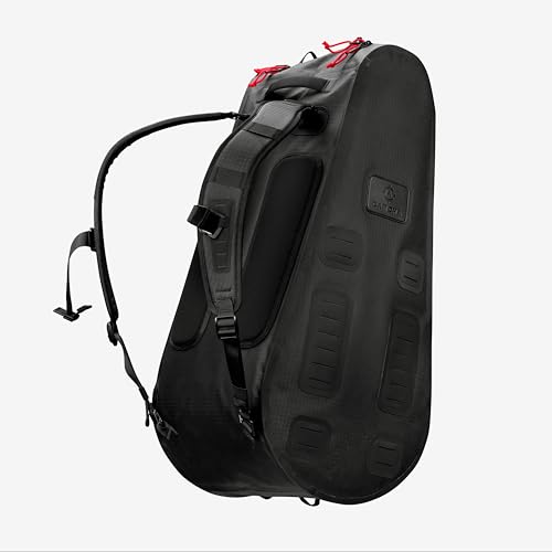 Cancha Racquet Bag Pro Weatherproof 6-Racquet Tennis Bag for Travel Black