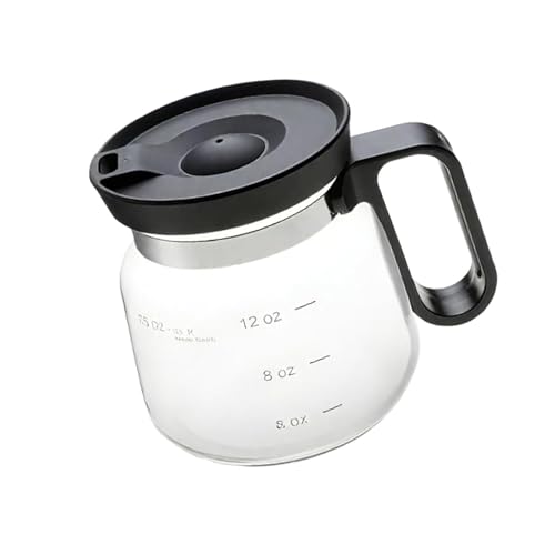 Obotsnoi Taza de café de vidrio de 16 onzas con cubierta segura y agarres antideslizantes, ideal para tés, jugos o espressos, taza de vidrio eficiente para bebidas