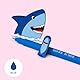 Legami Radierbarer Gelschreiber, Kugelschreiber zum Entfernen der Tinte ohne Papier zu verbrauchen, blaue Tinte, wärmeempfindlich, 0,7 mm Spitzendurchmesser, Shark Motiv