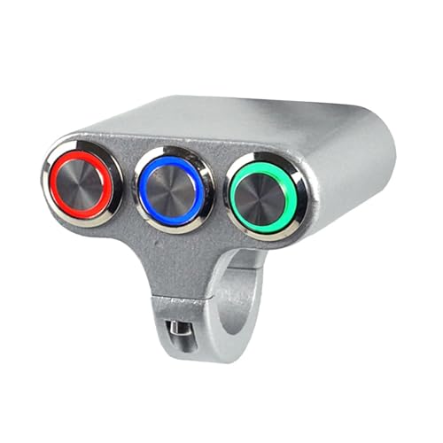 Commutateur de guidon moto 22mm avec indicateur led pour phares et feux de route