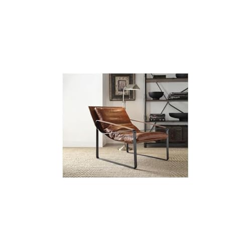 Sillón acolchonado de cuero cacao miniatura 1