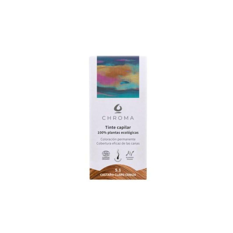 BIO Castaño Claro Ceniza 5.1 – 500g – Tinte Natural en Polvo sin Amoníaco – Reflejos Fríos y Cobertura de Canas – Vegano y Botánico – Cabello Brillante y Saludable