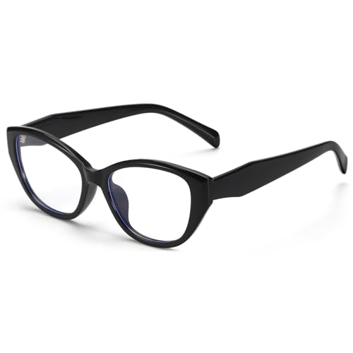 Image of SODQW Trendy Blue Light Blocking Glasses for Women Square Frame Reduce Eyestrain Computer Glasses
