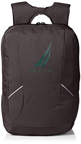 Nautica Mochila masculina J-Class de nylon resistente à água para laptop, Cinza, tamanho nico