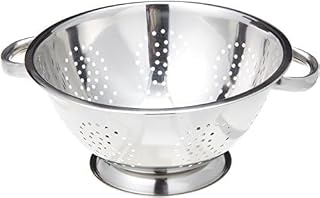 ExcelSteel Heavy Duty Handles and Self-draining Solid Ring Base Stainless Steel Colander, 5 Qt, Stainless (Pack of 1) (Pack of 12)