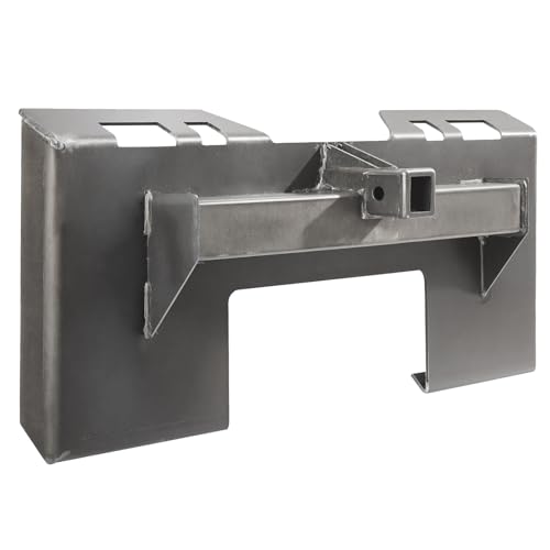 VEVOR Skid Steer Attachment Plate 1/4 Thick Skid Steer Mount Plate with 2.28 Hitch Receiver Quick Attachment Loader Plates Compatible with Deere Kubota Bobcat Mahindra Steer Tractor