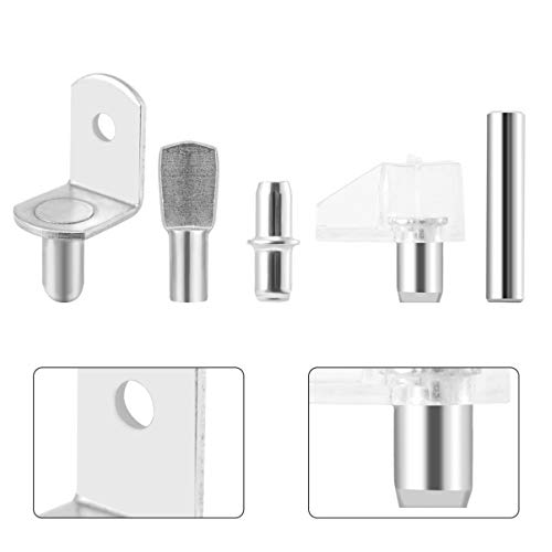 VILLCASE 50 Pcs Pinos de Prateleira Kit Suporte de Prateleira Pegs Gabinete Móveis Pinos de Pratelei