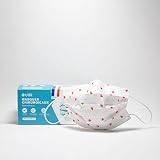 UniR Masques chirurgicaux Adultes Type 2R IIR COEURS TISSU BLANC, Fabriqués en France, EN14683,CE, 3plis, BFE + 98% (LOT 50 PCS)