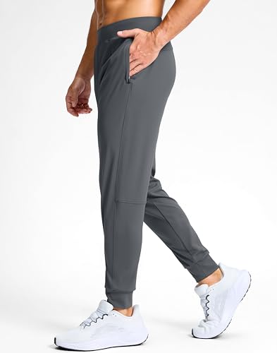 Image of G Gradual Men's Golf Joggers Pants with Zipper Pockets Stretch Sweatpants Slim Fit Track Pants Joggers for Men Work Running