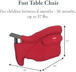 Inglesina Fast Table Chair - Award-Winning Convenient Baby High Chair - Use at Most Tables or Restaurants Without Leaving Scratches {Red}